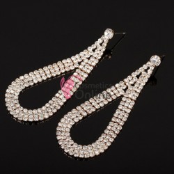 Cercei pentru dama moderni EARR23RR Aurii Set de 1 pereche cu strasuri din zirconiu